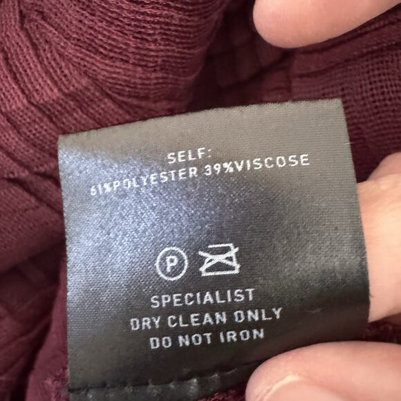 Roland Mouret Roka Checked Pleat Garnet Mesh Maxi Dress US 2 UK 6 NWT - Picture 11 of 11